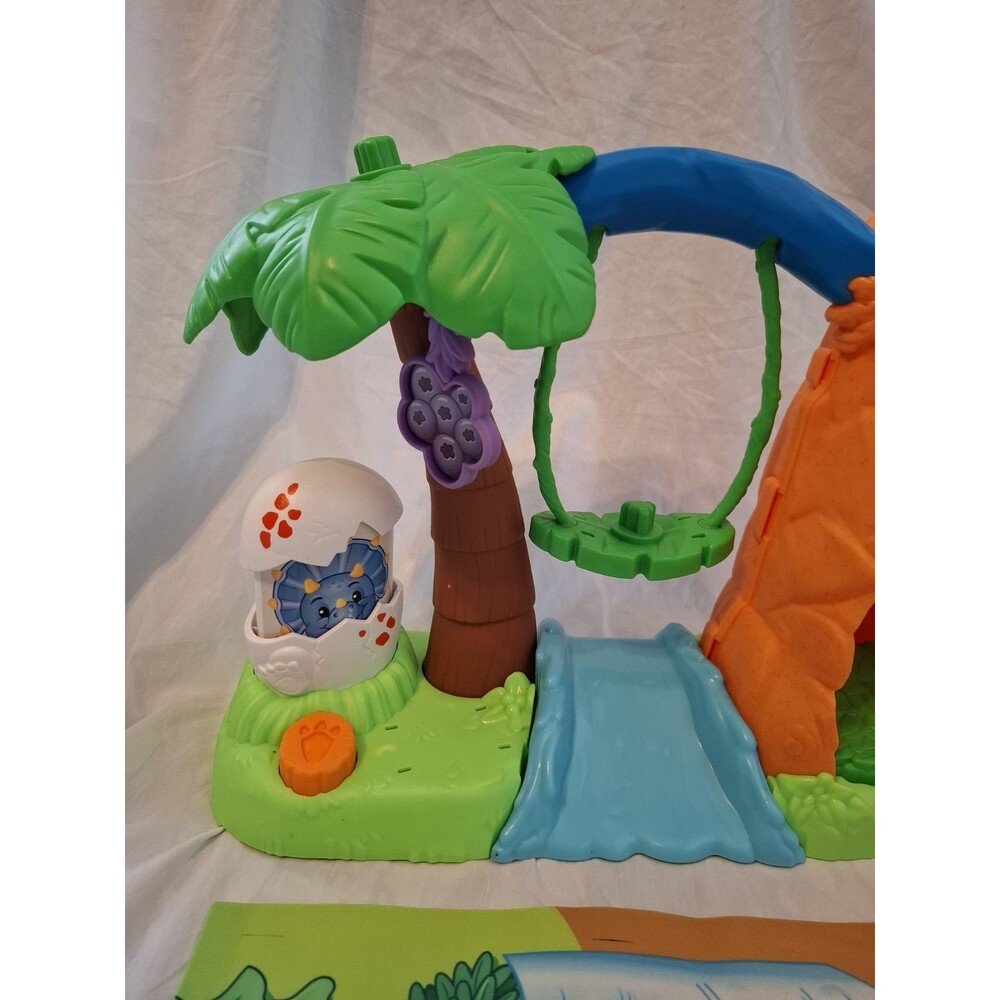 Fisher-Price Little People Dinosaur Village Play Set with Mat 2 Dinosaurs - Picture 8 of 14